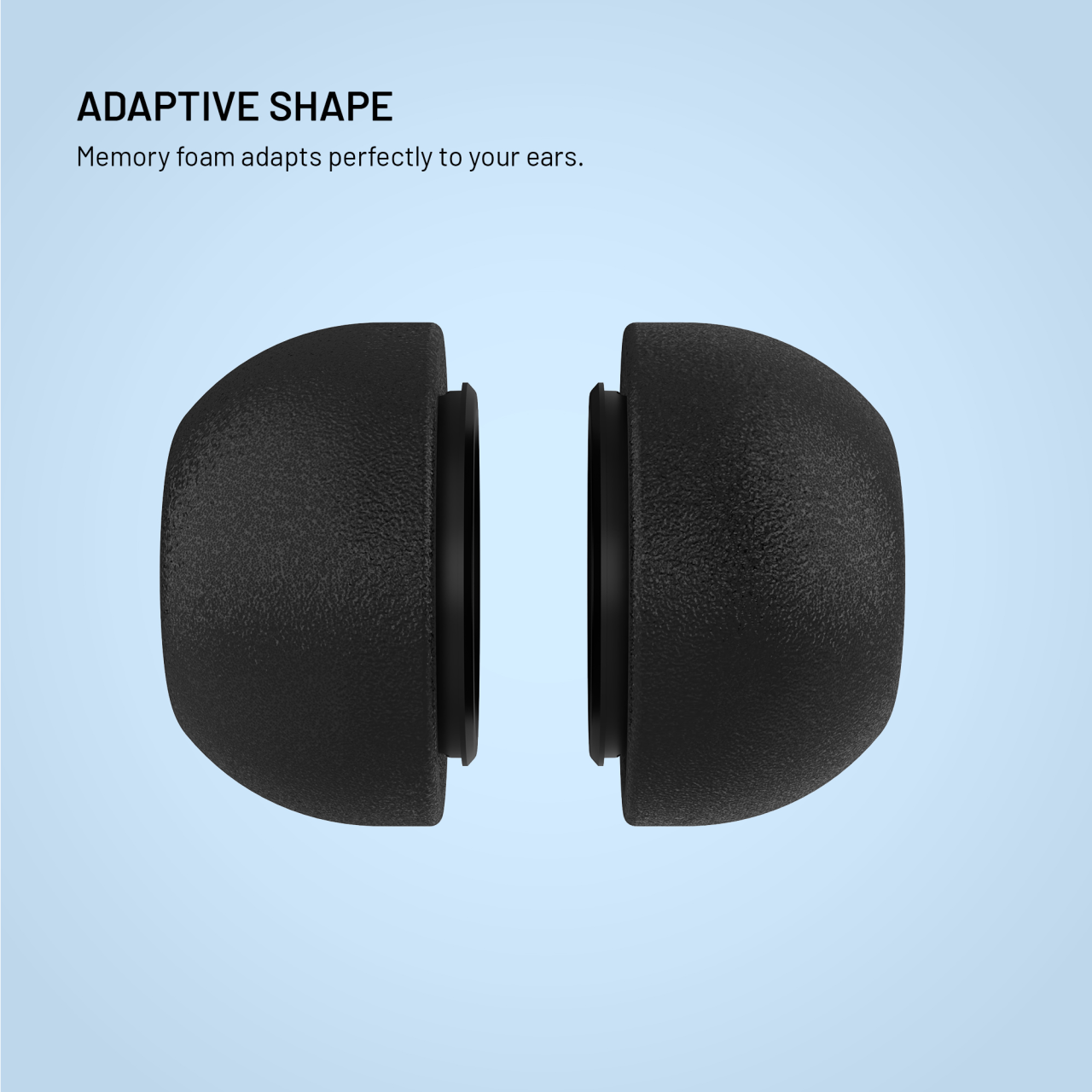 Špunty z paměťové pěny FIXED Plugs Pro pro Apple Airpods Pro 3, 2 sady, velikost S