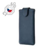 FIXED Kožené pouzdro Posh, velikost 6XL, modré