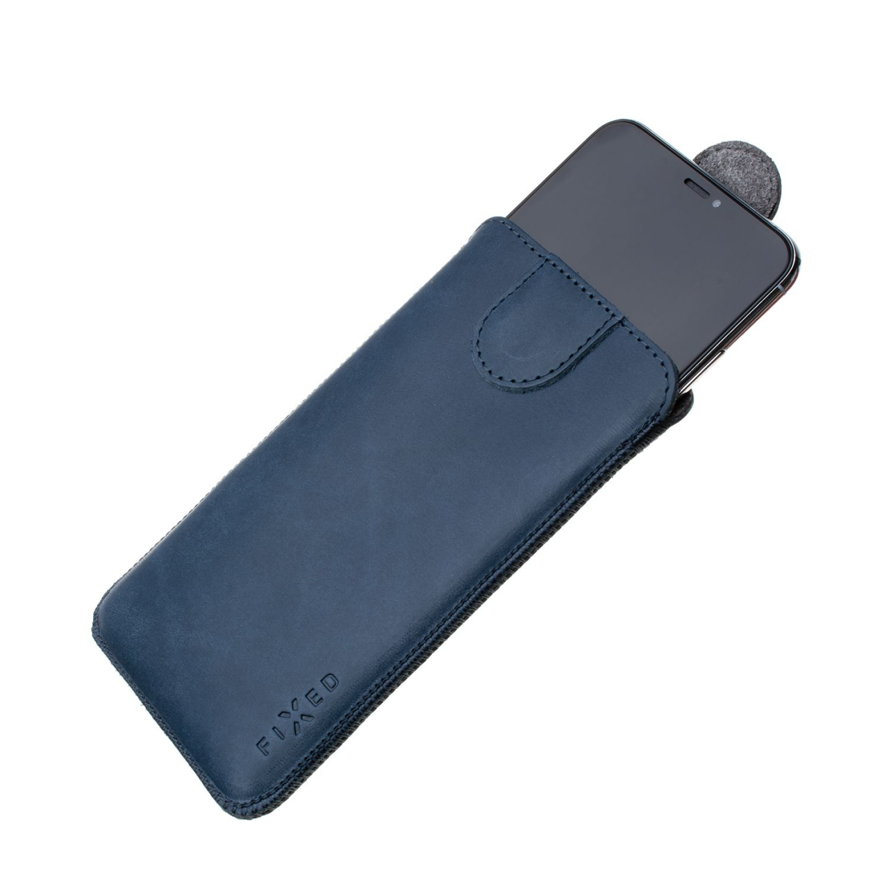 FIXED Kožené pouzdro Posh, velikost 6XL, modré