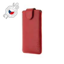 FIXED Kožené pouzdro Posh, velikost 6XL, červené