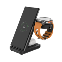 Stojánek FIXED Powerstation pro Garmin s bezdrátovým nabíjením až pro 3 zařízení, 15W+5W+2.5W, černý