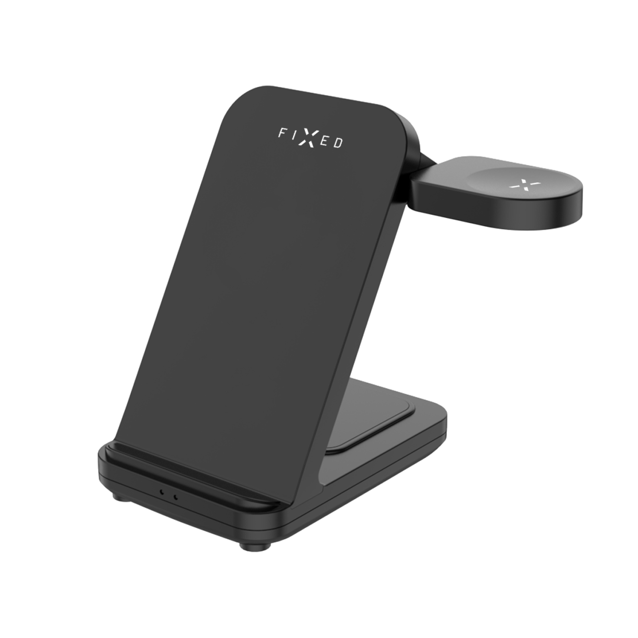 FIXED Stojánek Powerstation pro Samsung s bezdrátovým nabíjením až pro 3 zařízení, 15W+5W+2.5W, černý
