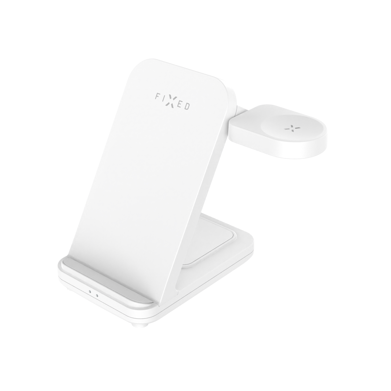 FIXED Stojánek Powerstation pro Samsung s bezdrátovým nabíjením až pro 3 zařízení, 15W+5W+2.5W, bílý