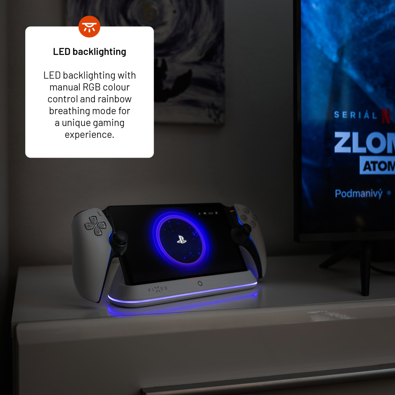 Nabíjecí stanice pro Playstation Portal - Fixed, bílá