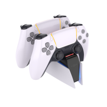 FIXED Dobíjecí stanice pro dva bezdrátové ovladače DualSense PlayStation 5, černo-bílá