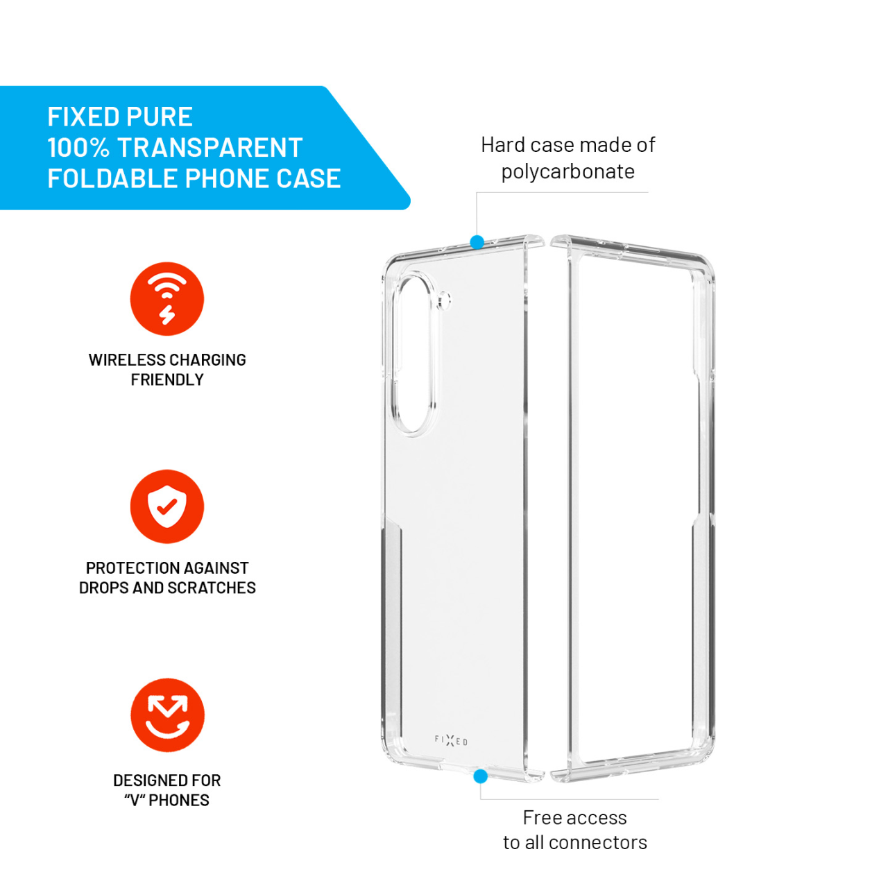 FIXED Ochranné pouzdro Pure pro Samsung Galaxy Z Fold5 5G, čiré