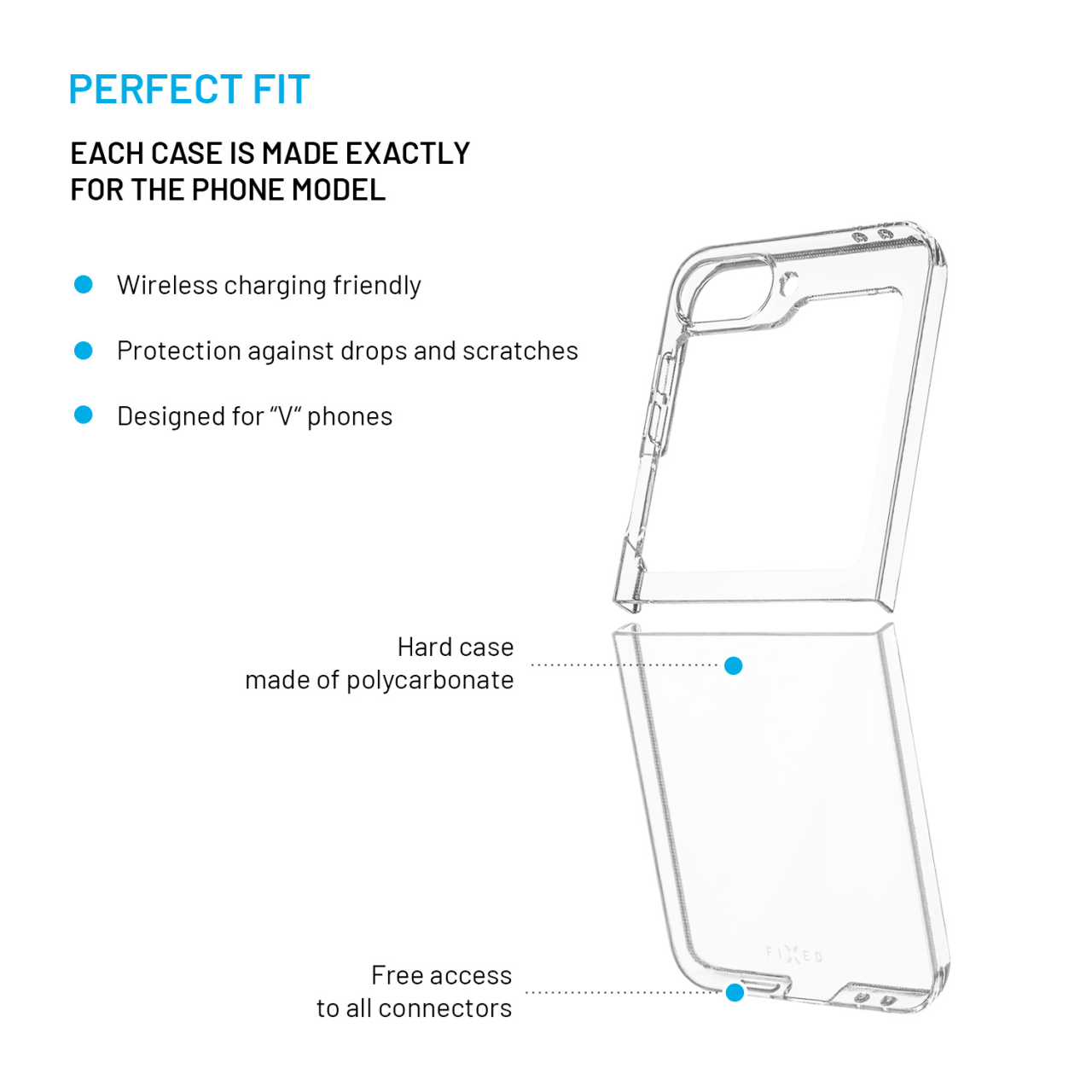 FIXED Ochranné pouzdro Pure pro Samsung Galaxy Z Flip 6, čiré