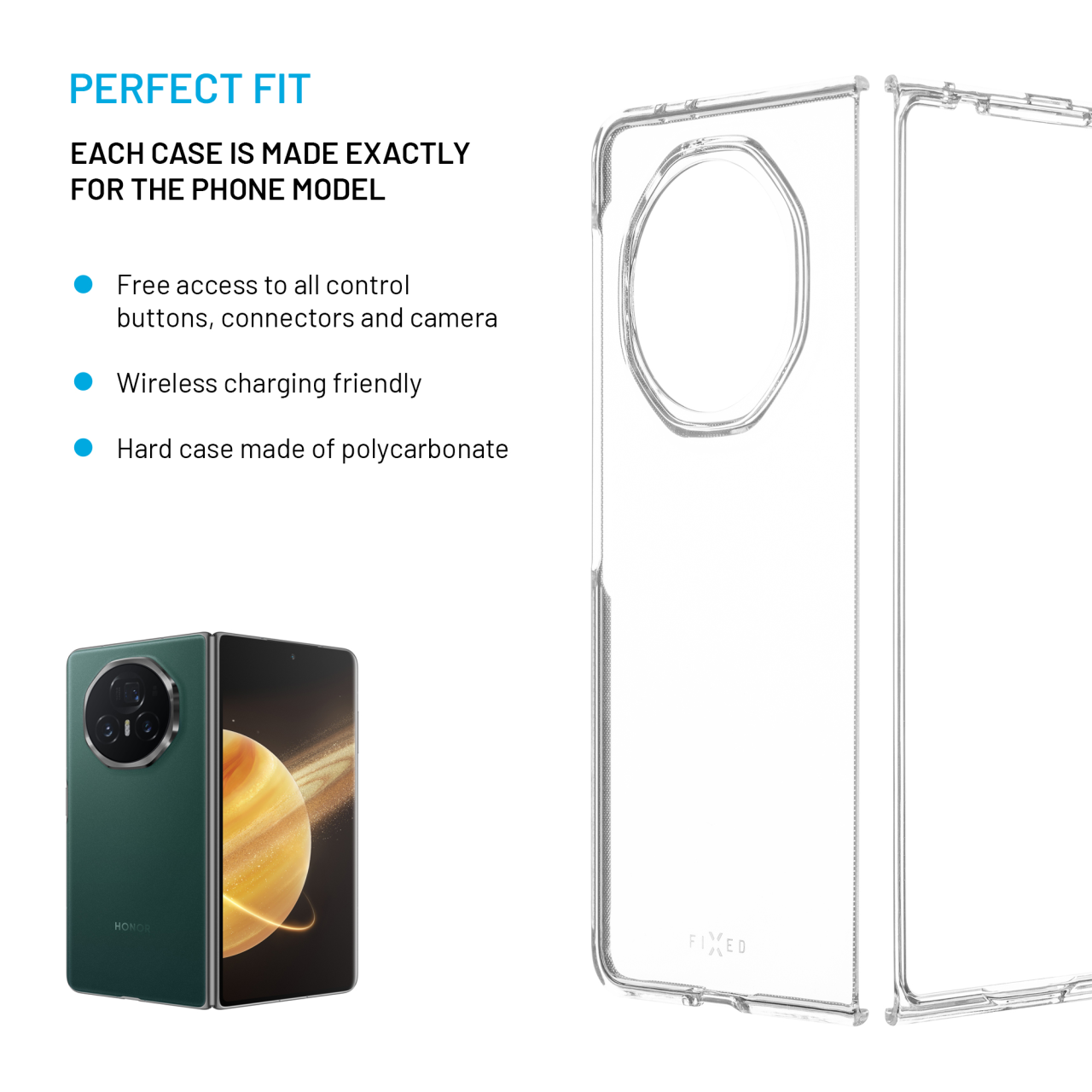 FIXED Ochranné pouzdro Pure pro Honor Magic V3, čiré
