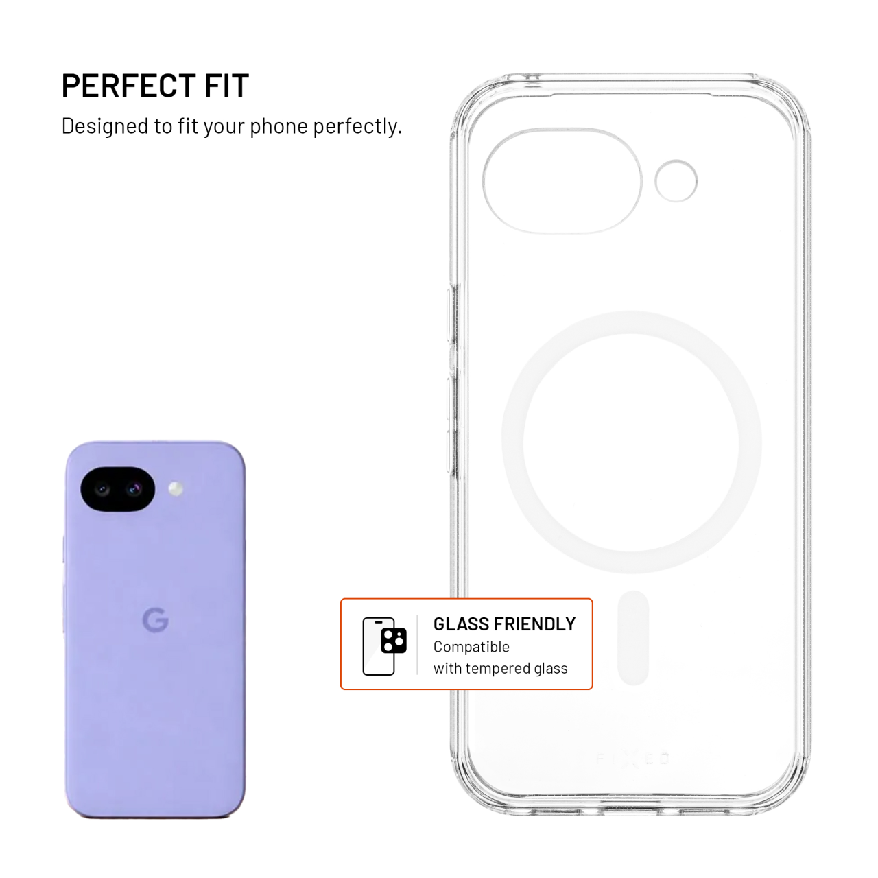 Zadní kryt FIXED MagPure s podporou MagSafe pro Google Pixel 10A, čirý