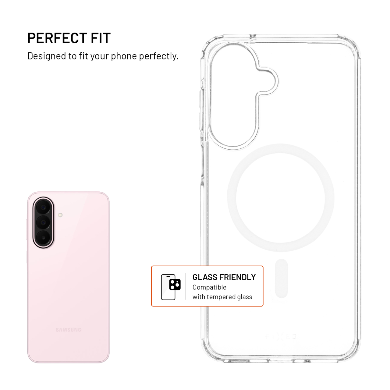 Zadní kryt FIXED MagPure s podporou MagSafe pro Samsung Galaxy A27 5G, čirý