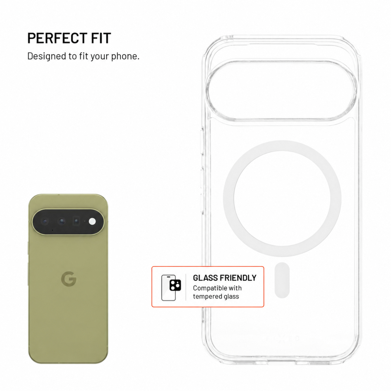Průhledný kryt na mobil Google Pixel 11 - Fixed MagPure, MagSafe