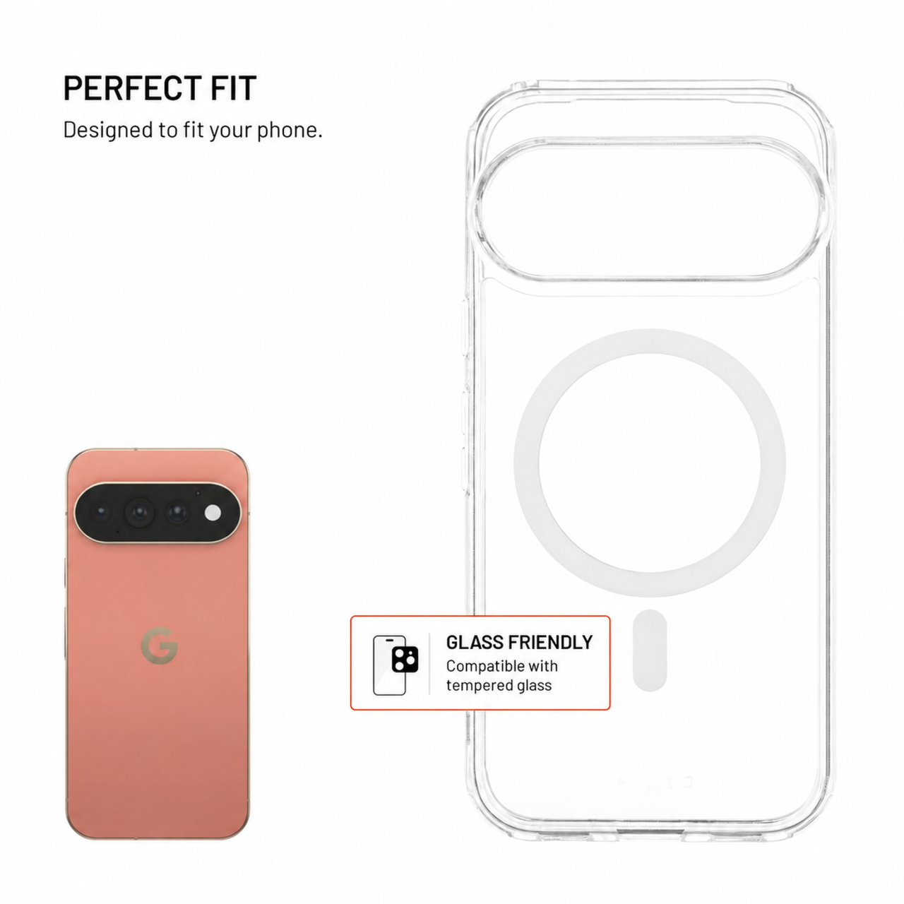 Zadní kryt FIXED MagPure s podporou Magsafe pro Google Pixel 11 Pro, čirý