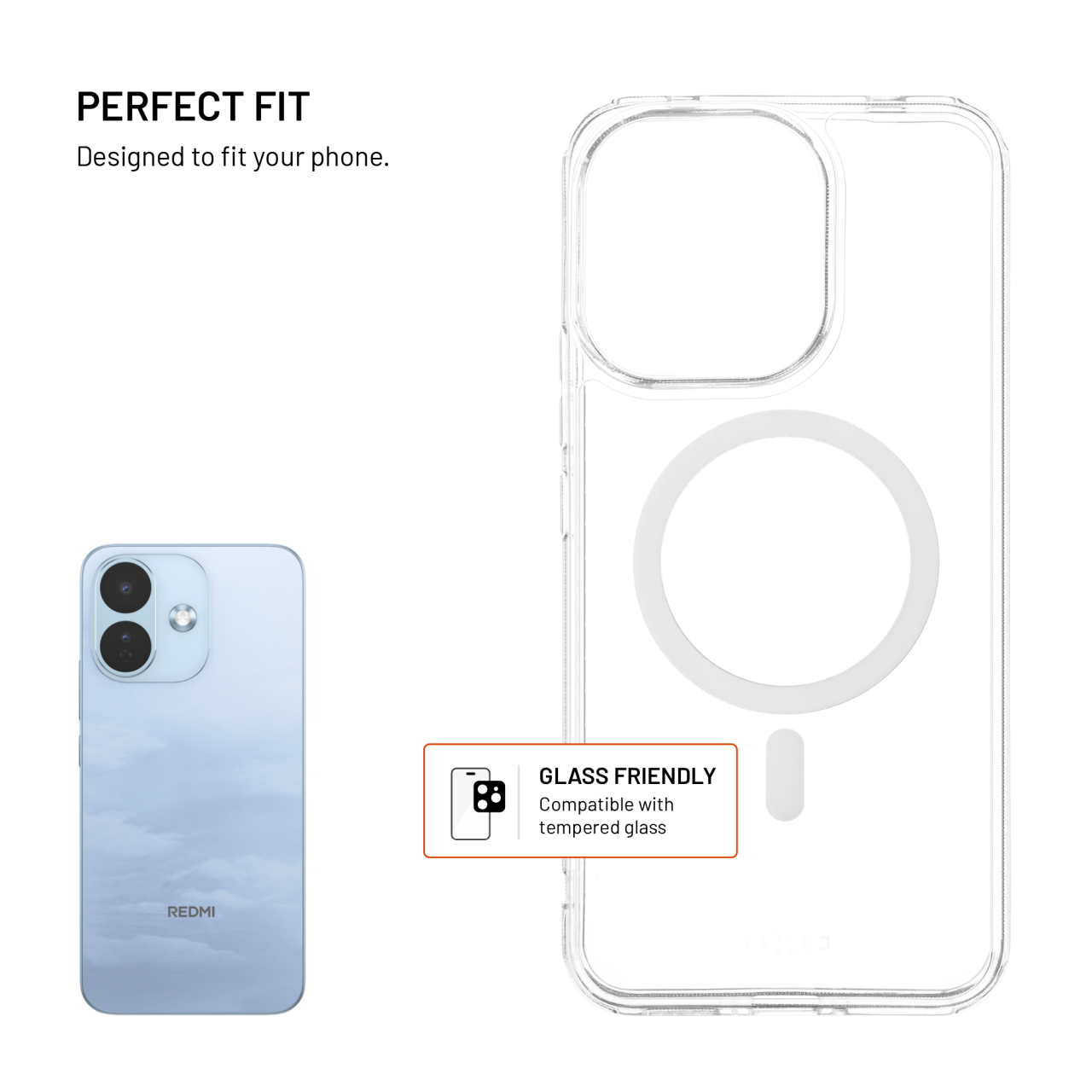 Průhledný kryt na mobil Xiaomi Redmi Note 17 Pro 5G - Fixed MagPure, MagSafe