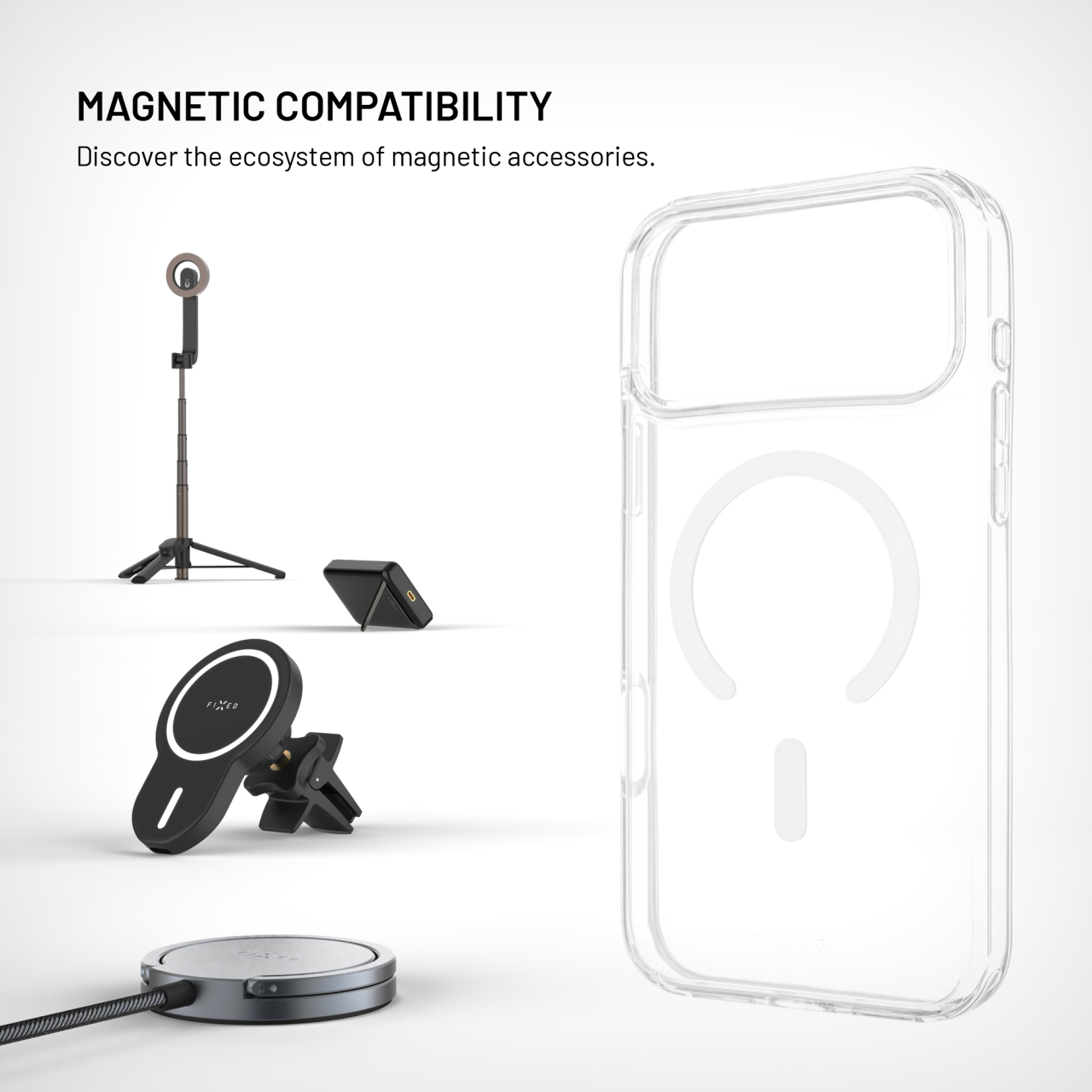 Průhledný kryt na mobil Apple iPhone 18 Pro Max/17 Pro Max - Fixed MagPure, MagSafe