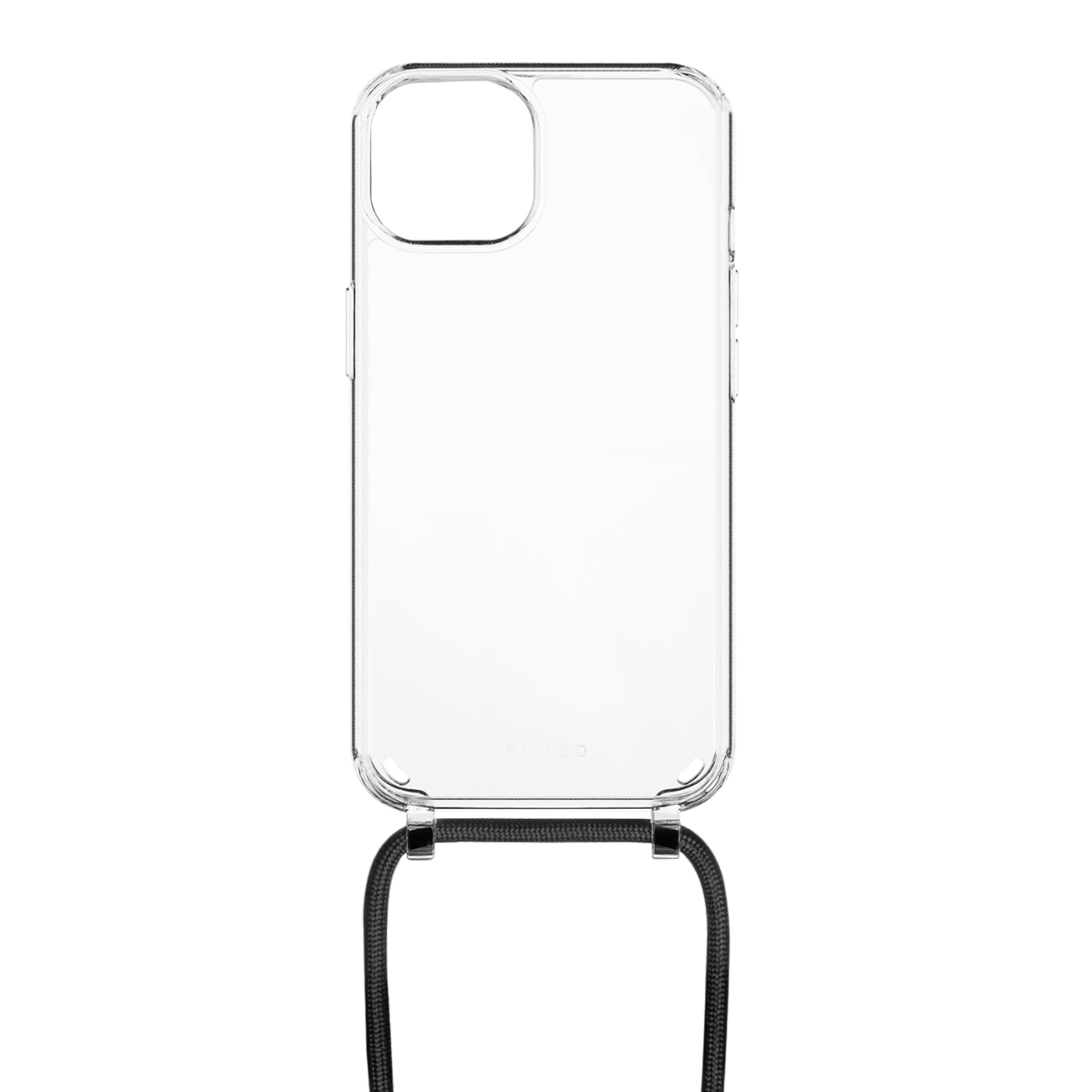 FIXED Pouzdro Pure Neck s černou šňůrkou na krk pro Apple iPhone 15 Plus