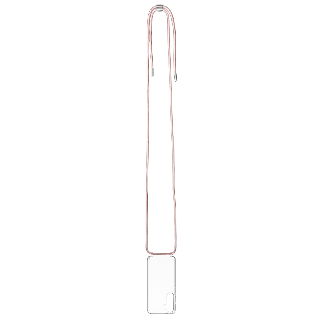 FIXED Pouzdro Pure Neck s růžovou šňůrkou na krk pro Samsung Galaxy S24