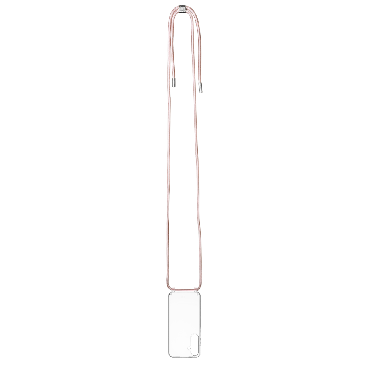 FIXED Pouzdro Pure Neck s růžovou šňůrkou na krk pro Samsung Galaxy S24+