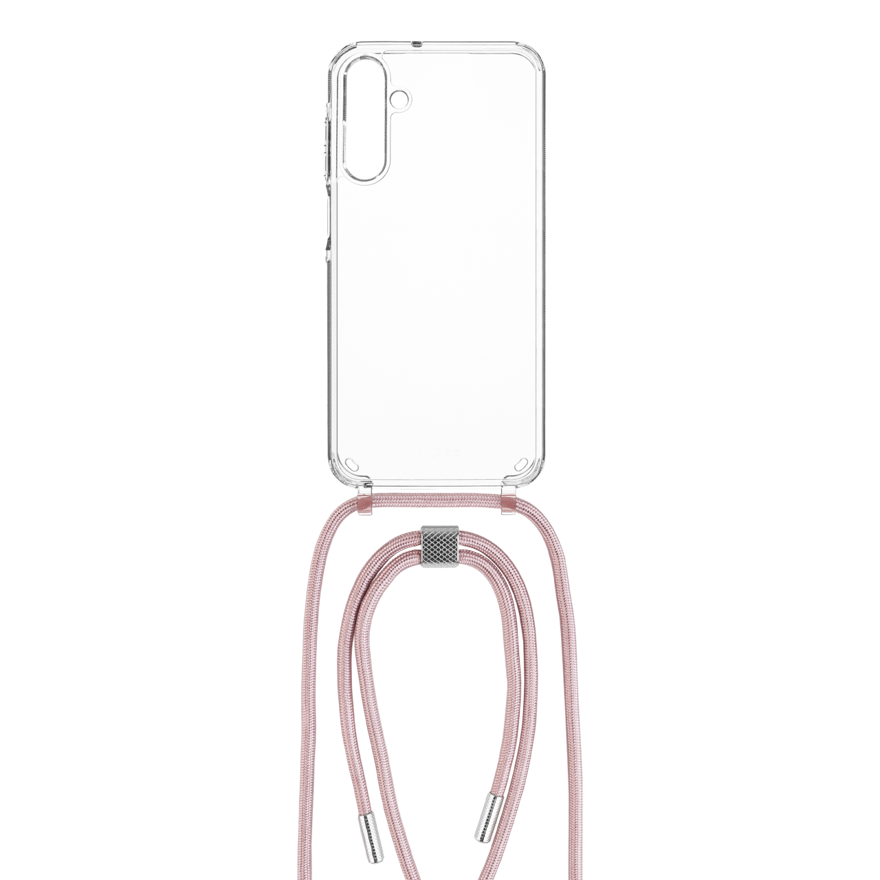 FIXED Pouzdro Pure Neck s růžovou šňůrkou na krk pro Samsung Galaxy A15/A15 5G