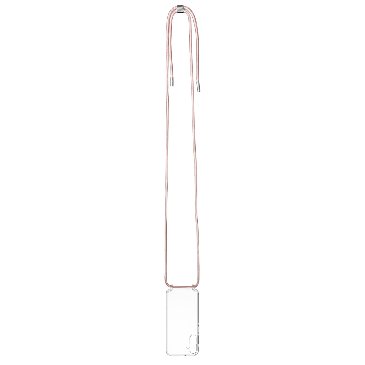 FIXED Pouzdro Pure Neck s růžovou šňůrkou na krk pro Samsung Galaxy A15/A15 5G