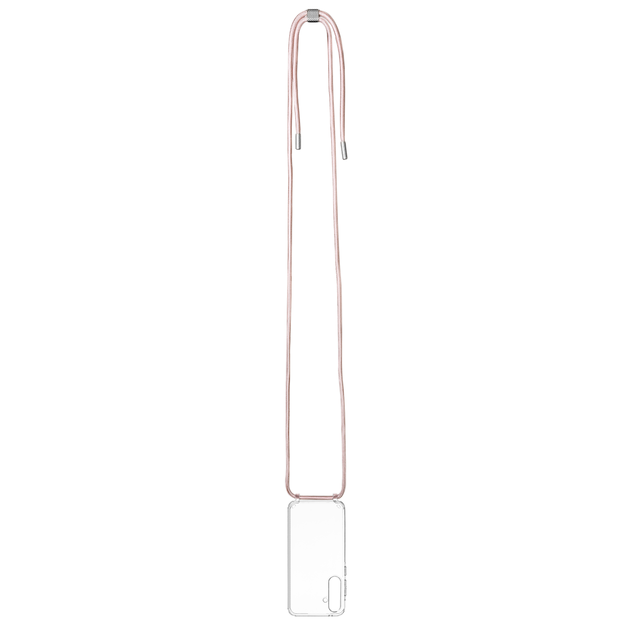 FIXED Pouzdro Pure Neck s růžovou šňůrkou na krk pro Samsung Galaxy A35 5G