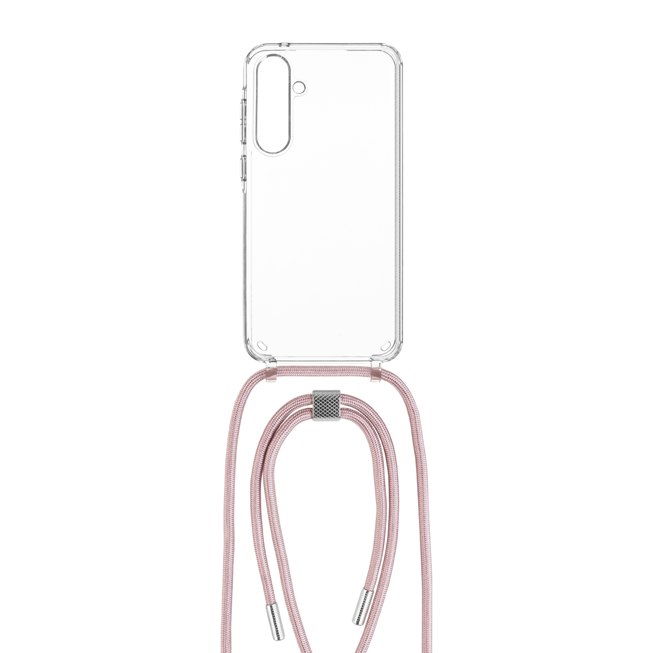 FIXED Pouzdro Pure Neck s růžovou šňůrkou na krk pro Samsung Galaxy A35 5G