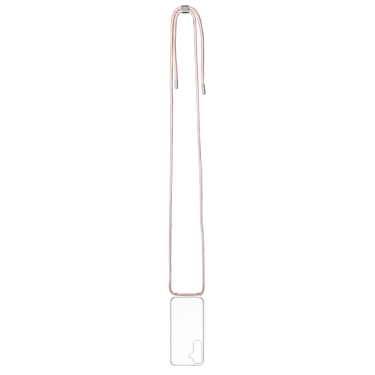 FIXED Zadní kryt Pure Neck s růžovou šňůrkou na krk pro Samsung Galaxy S25