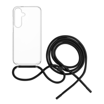 FIXED Zadní kryt Pure Neck s černou šňůrkou na krk pro Samsung Galaxy S25+