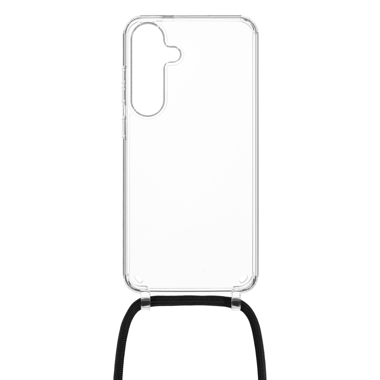 FIXED Zadní kryt Pure Neck s černou šňůrkou na krk pro Samsung Galaxy S25+