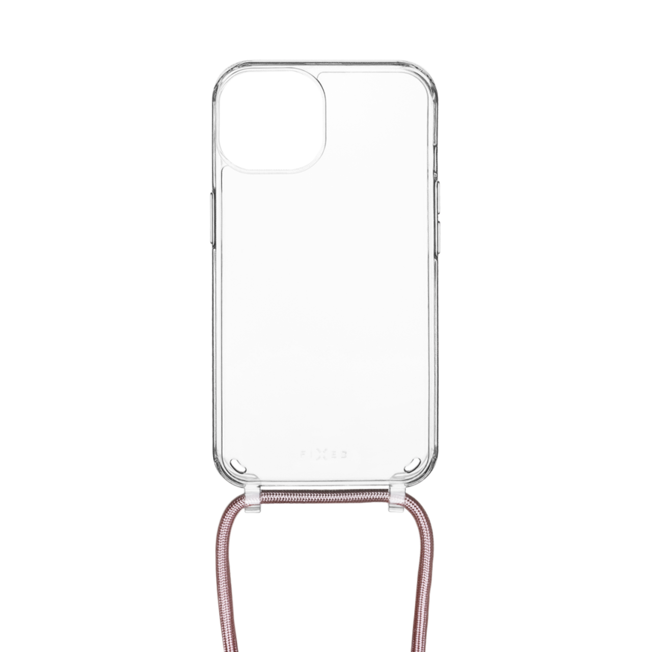 FIXED Zadní kryt Pure Neck s růžovou šňůrkou na krk pro Samsung Galaxy S25+