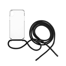 FIXED Pouzdro Pure Neck s černou šňůrkou na krk pro Apple iPhone XR