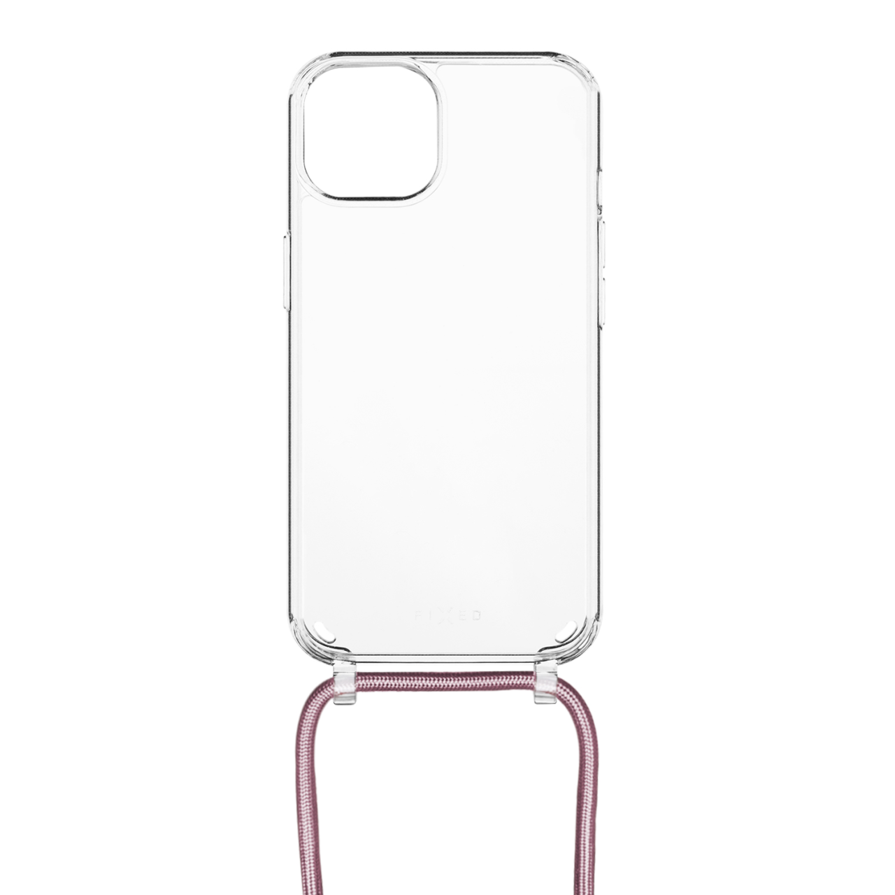 FIXED Pouzdro Pure Neck s růžovou šňůrkou na krk pro Apple iPhone 14 Plus