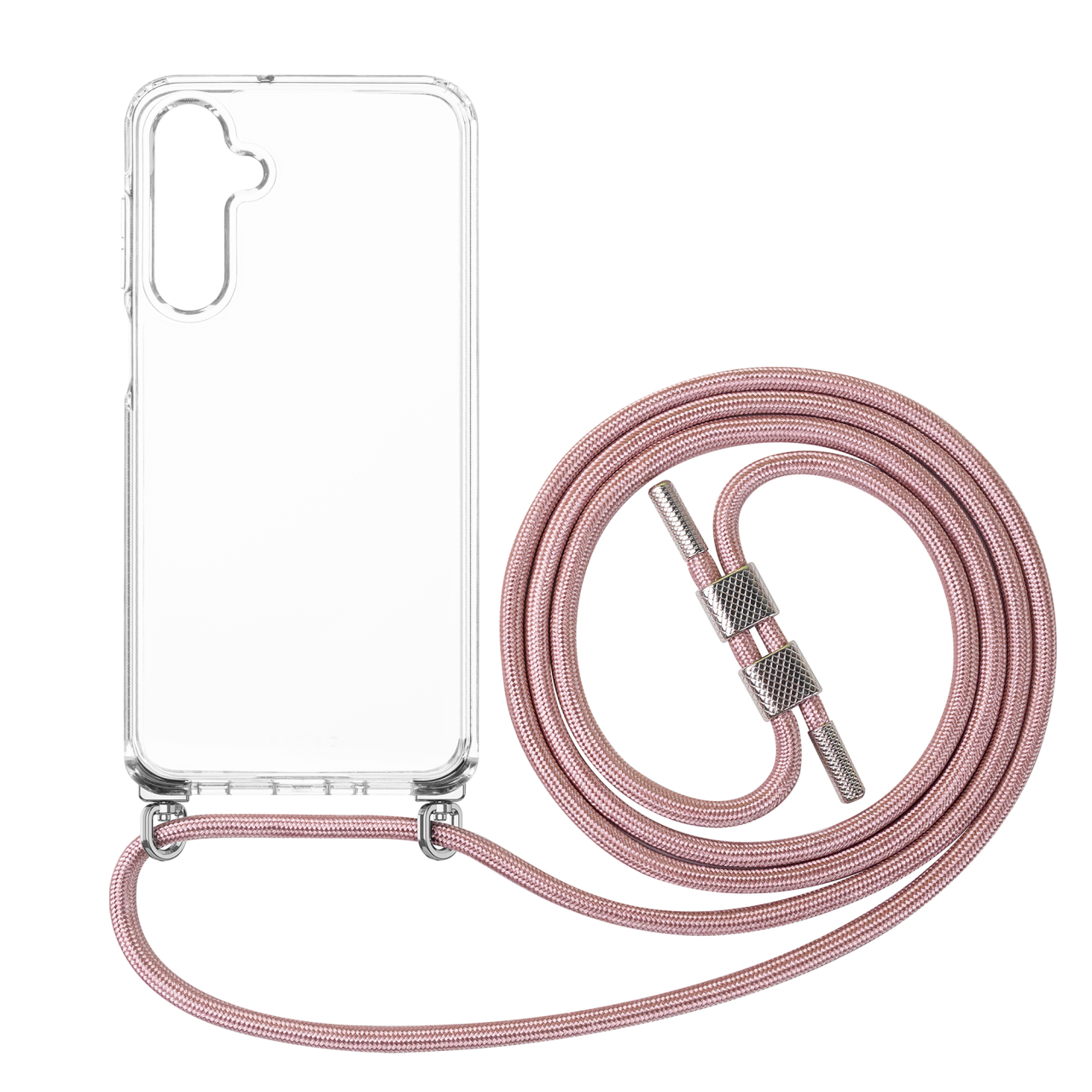 FIXED Pouzdro Pure Neck s odnímatelnou růžovou šňůrkou na krk pro Samsung Galaxy A16 4G/5G