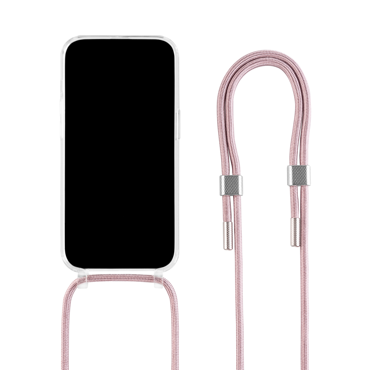 FIXED Pouzdro MagPure Neck s růžovou šňůrkou na krk pro Apple iPhone 16