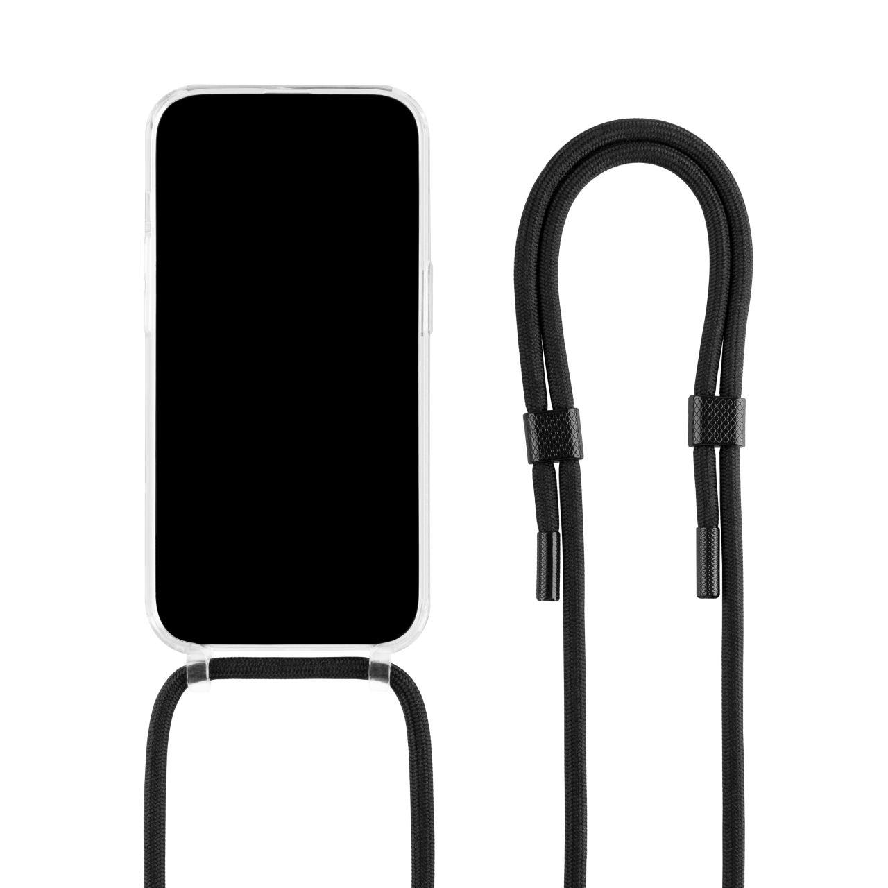 FIXED Pouzdro MagPure Neck s černou šňůrkou na krk pro Apple iPhone 16 Pro