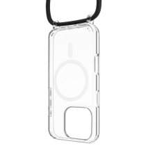 FIXED Pouzdro MagPure Neck s černou šňůrkou na krk pro Apple iPhone 16 Pro Max