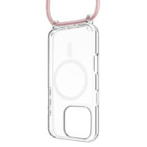 FIXED Pouzdro MagPure Neck s růžovou šňůrkou na krk pro Apple iPhone 16 Pro Max