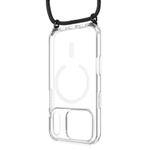 Crossbody FIXED MagPure Neck iPhone 17 Pro – čiré pouzdro se šňůrkou