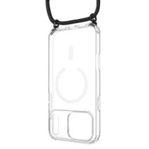 Crossbody FIXED MagPure Neck iPhone 17 Pro Max – čiré pouzdro se šňůrkou