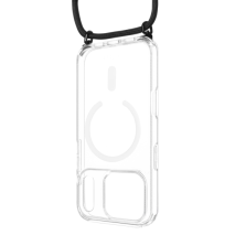 Kryt se šňůrkou na krk na mobil Apple iPhone 18 Pro/17 Pro - Fixed MagPure Neck, černá šňůrka