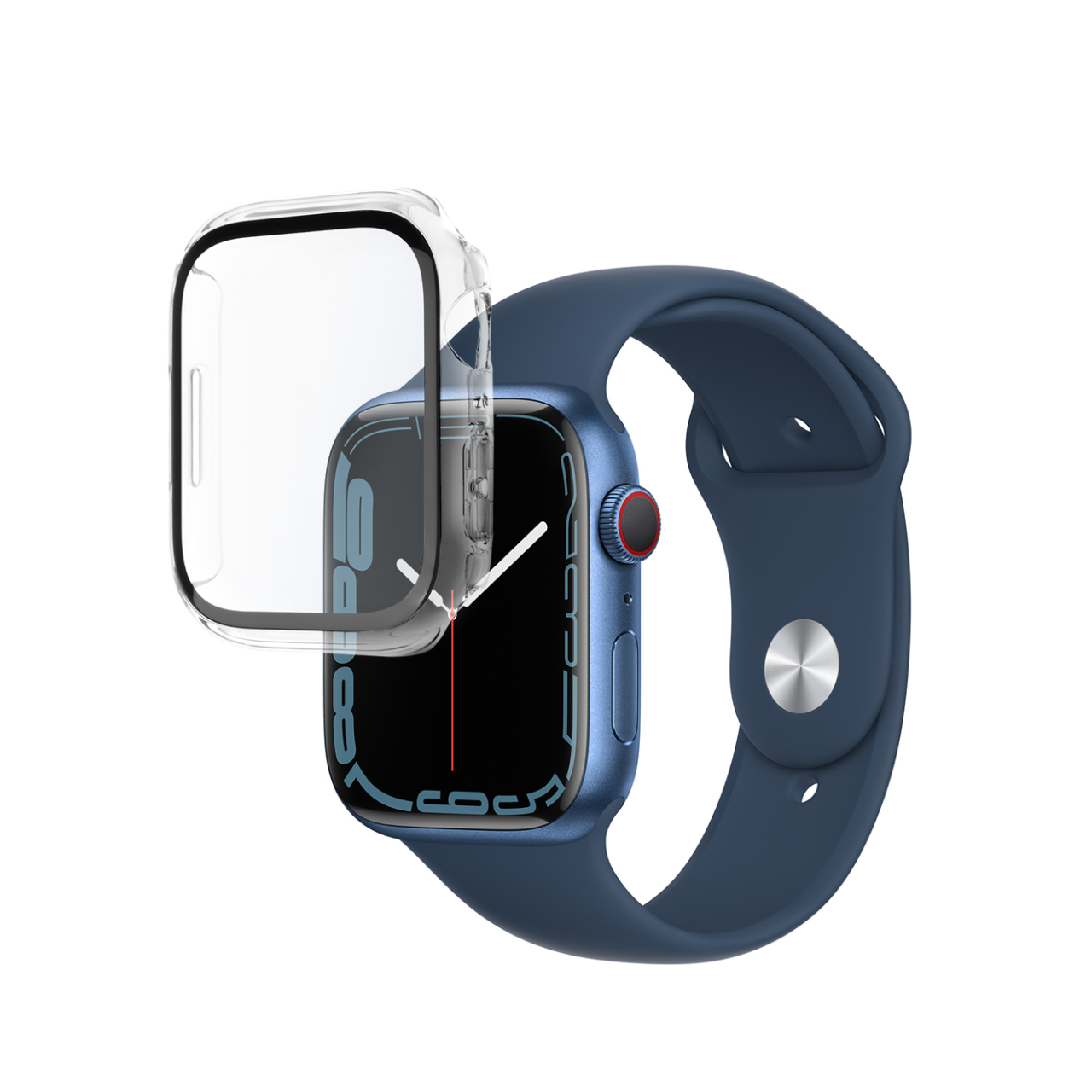 FIXED Ochranné pouzdro Pure s temperovaným sklem pro Apple Watch 46mm, čiré