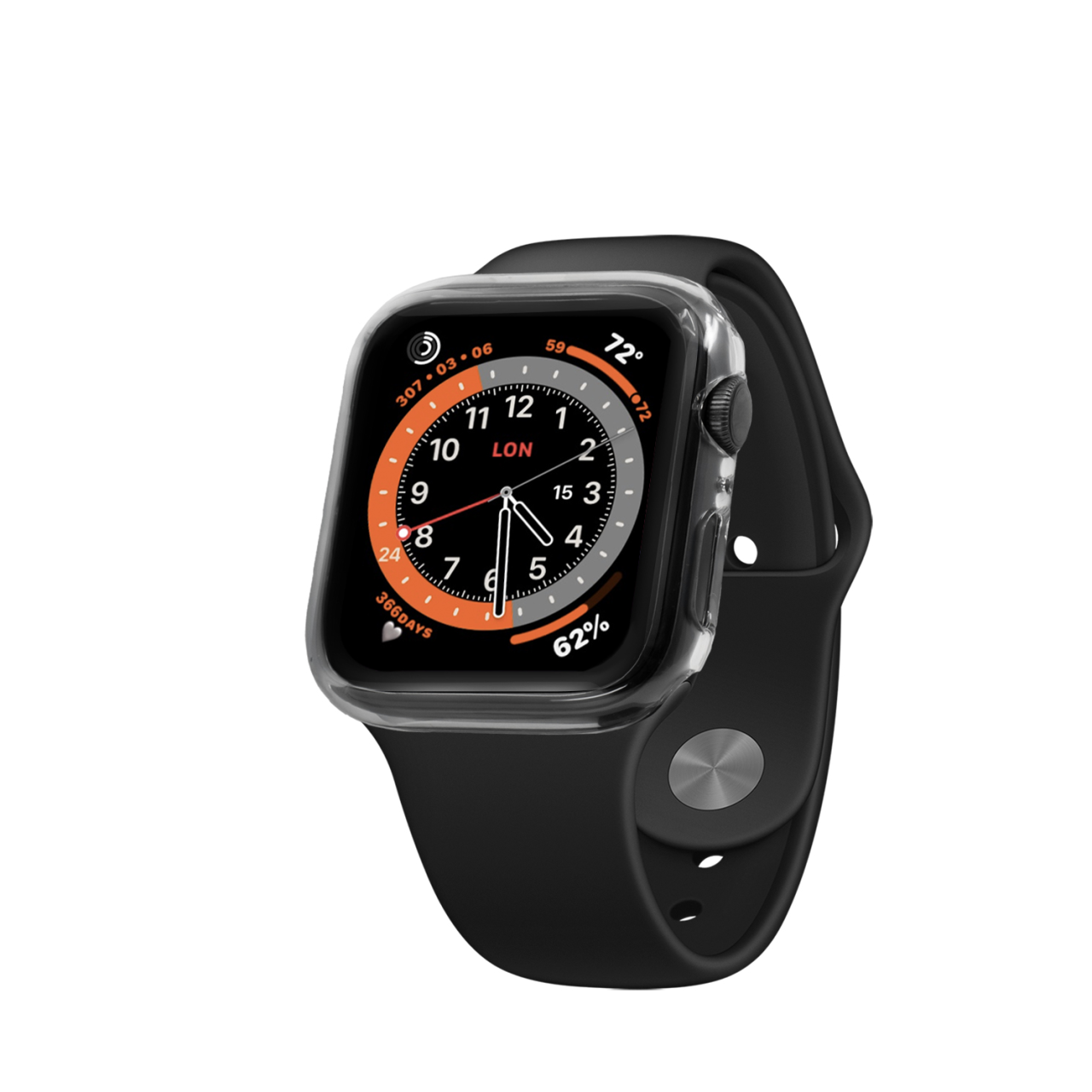 FIXED Ochranné pouzdro Pure s temperovaným sklem pro Apple Watch 40mm, čiré