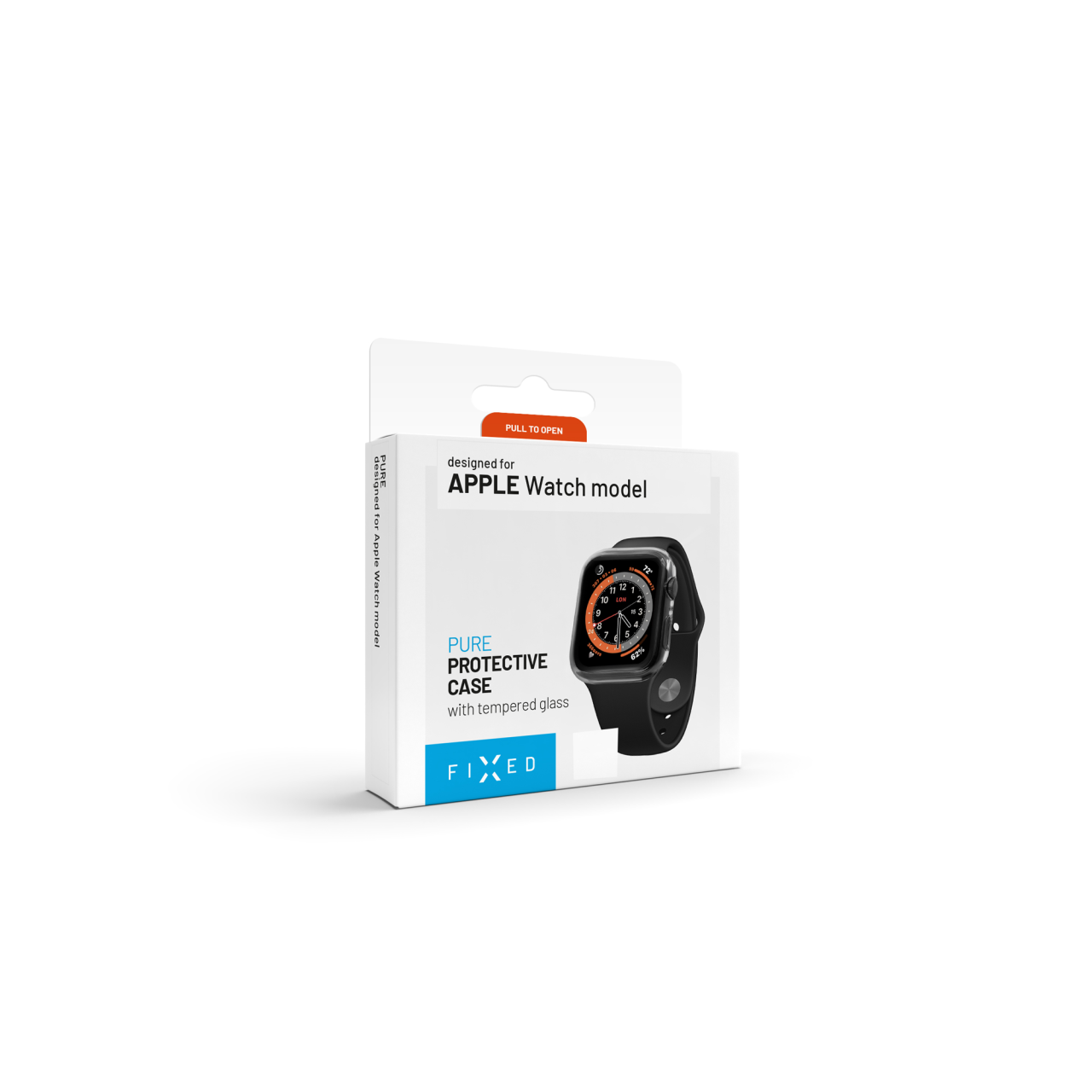 FIXED Ochranné pouzdro Pure s temperovaným sklem pro Apple Watch 45mm, čiré