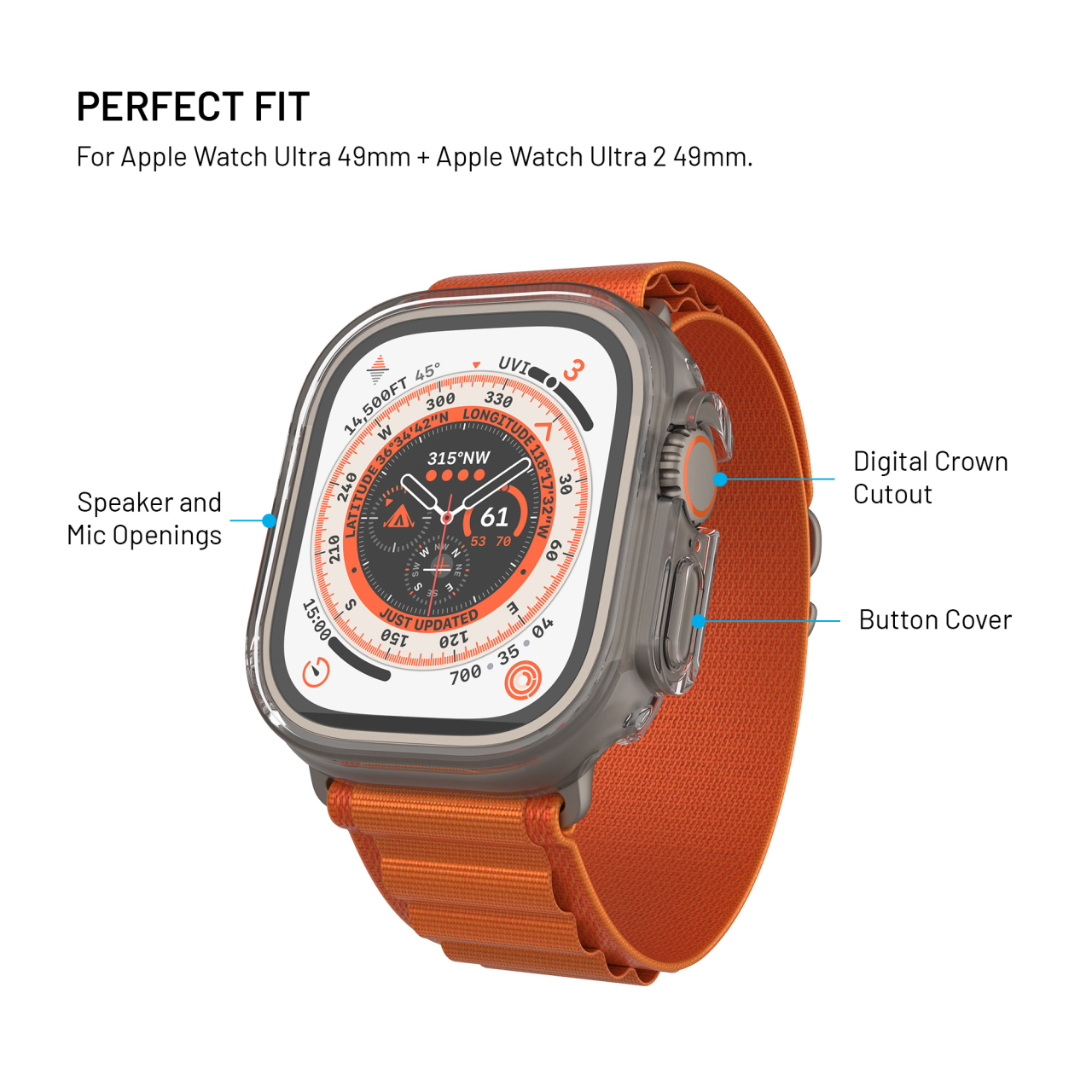 FIXED Pure Watch pouzdro se sklem Apple Watch Ultra 49mm