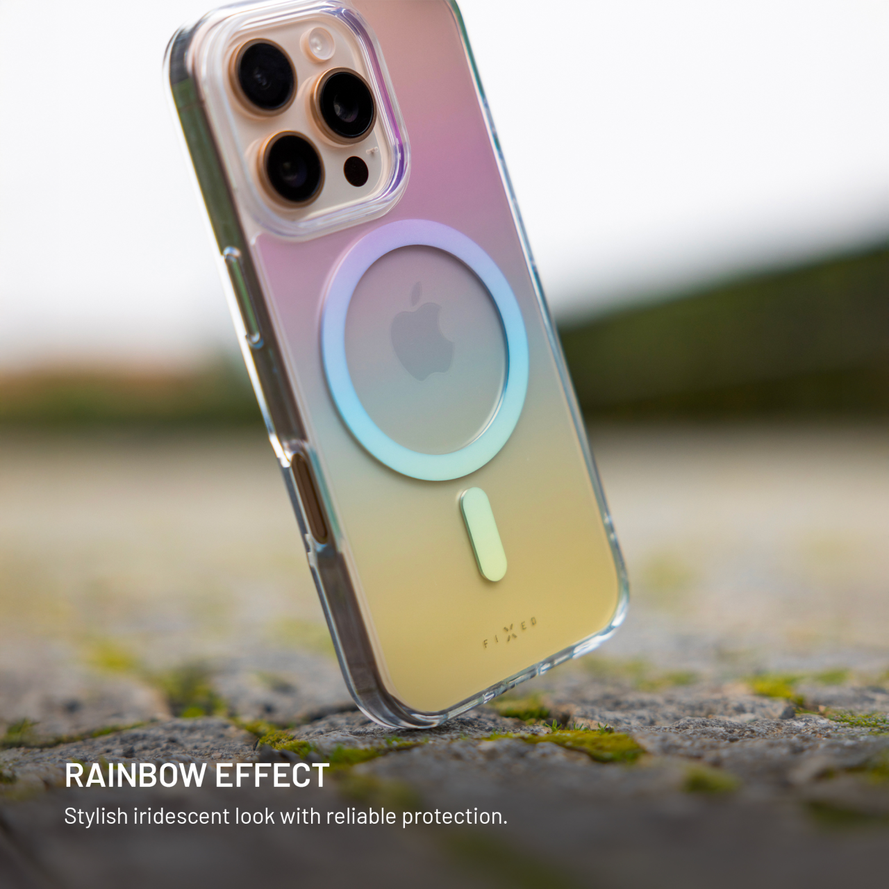 Zadní kryt FIXED MagRainbow s podporou MagSafe pro Samsung Galaxy S26, duhový