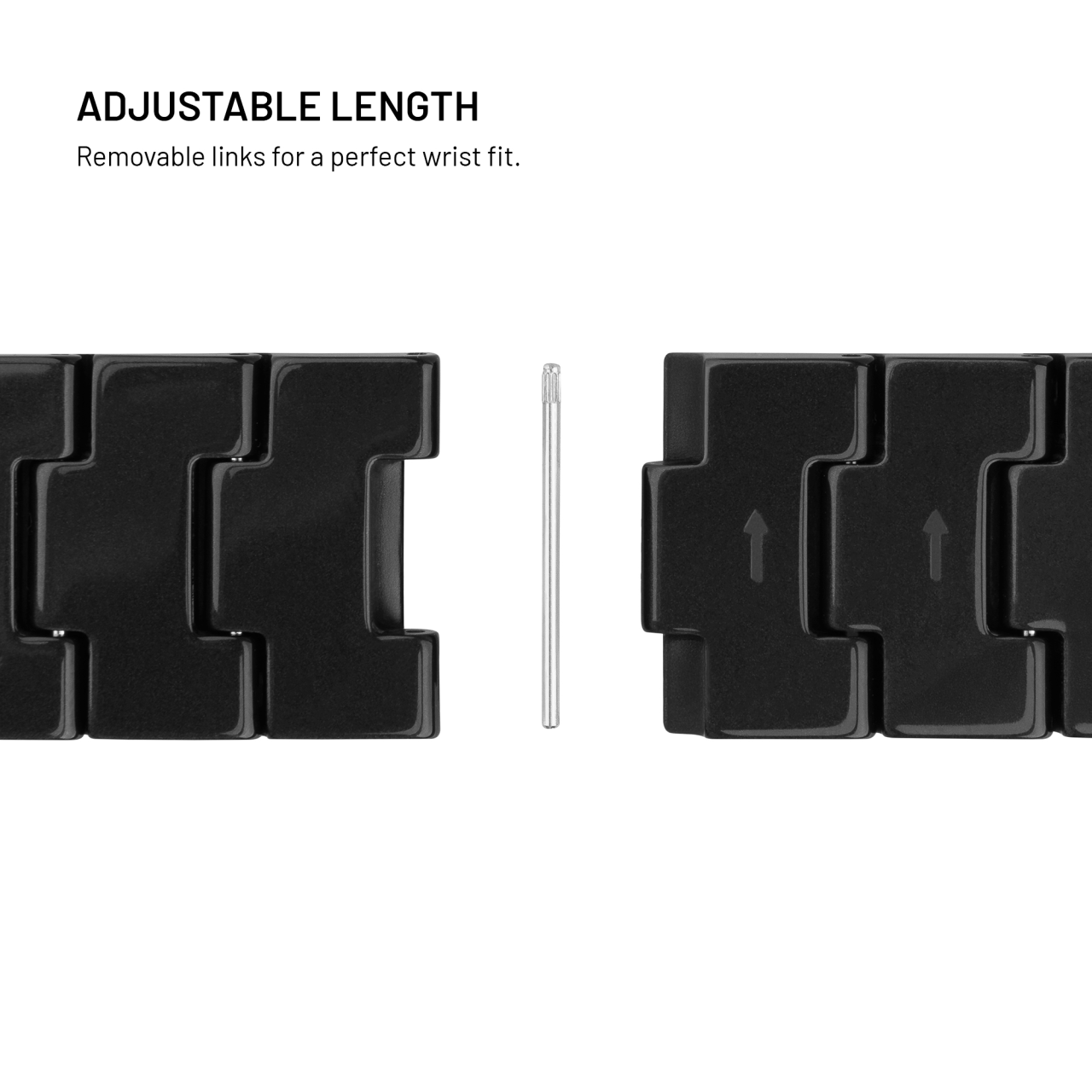 Resinový řemínek FIXED Resin Strap s Quick Release 22mm pro smartwatch, Carbon Black