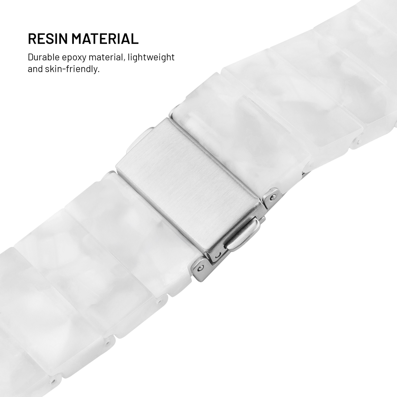 Resinový řemínek FIXED Resin Strap s Quick Release 22mm pro smartwatch, Cloud White
