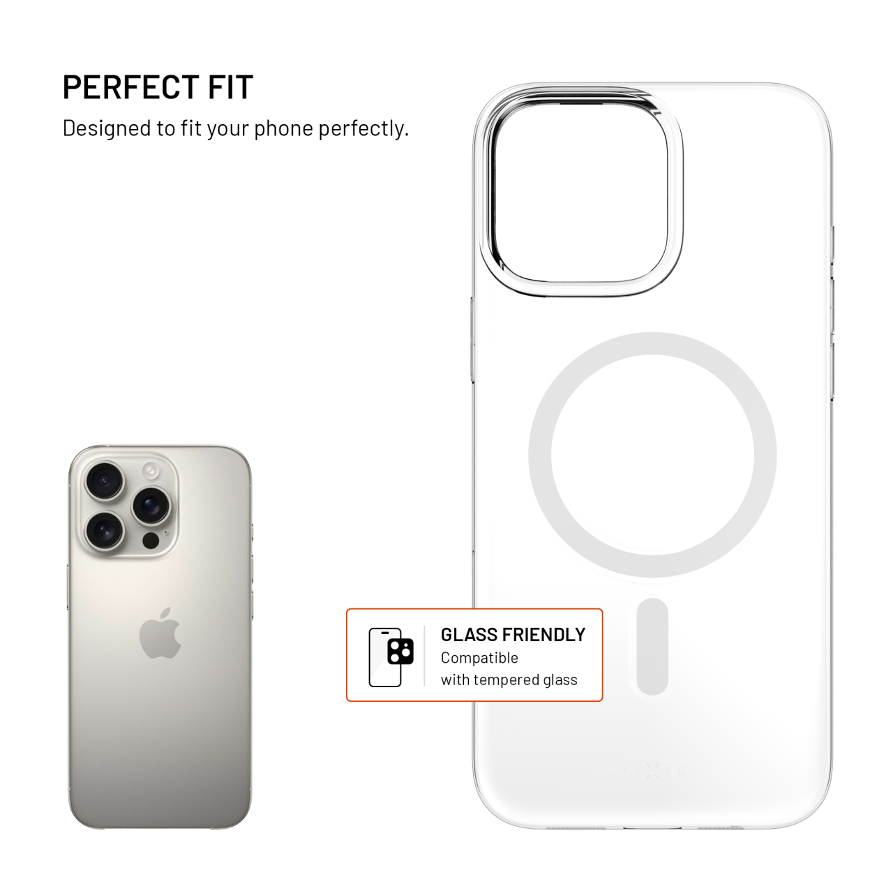 Zadní kryt FIXED MagShell s podporou Magsafe pro Apple iPhone 16 Pro, čirý