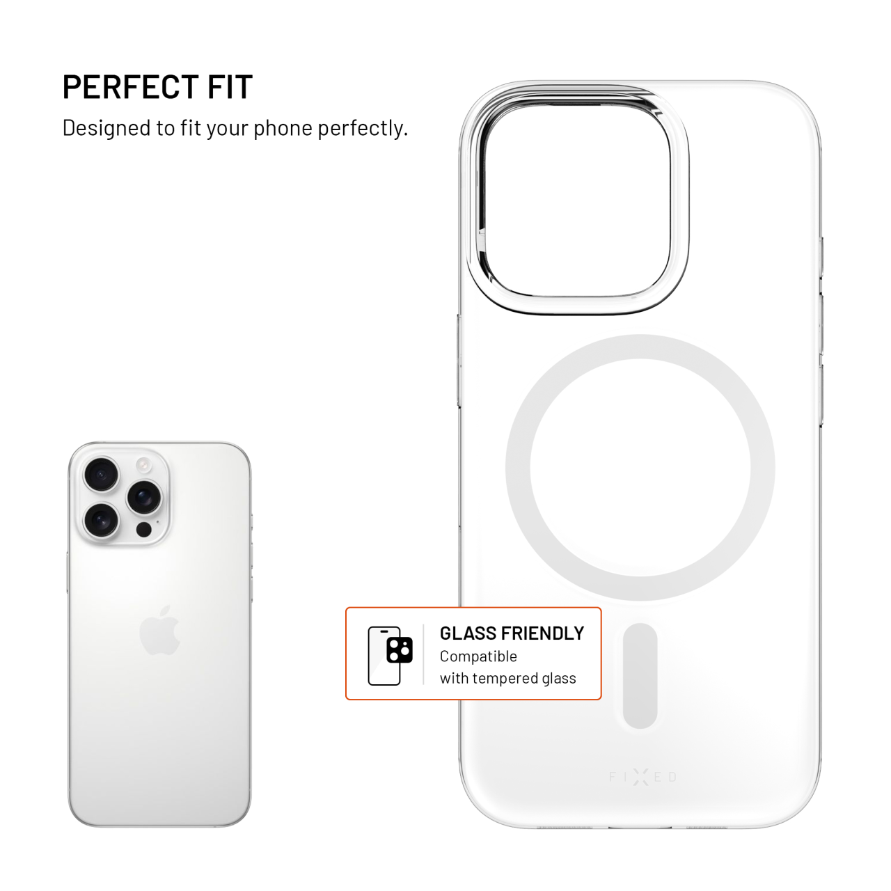 Zadní kryt FIXED MagShell s podporou Magsafe pro Apple iPhone 16 Pro Max, čirý