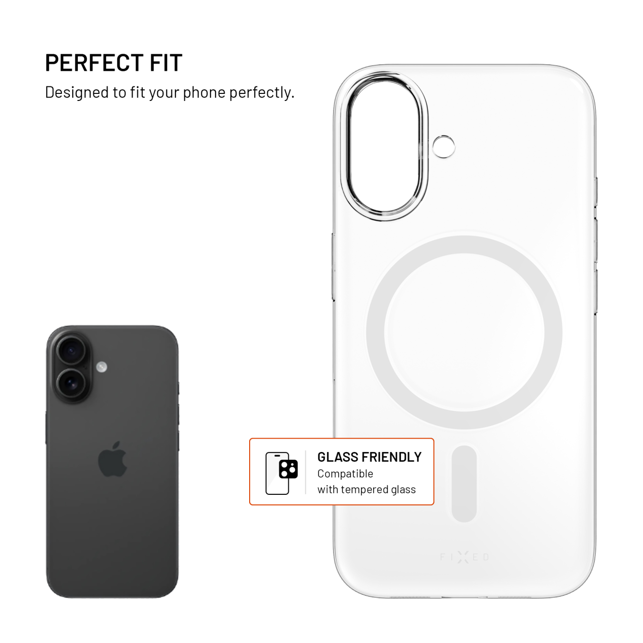 FIXED MagShell iPhone 17 – čirý ultratenký kryt MagSafe