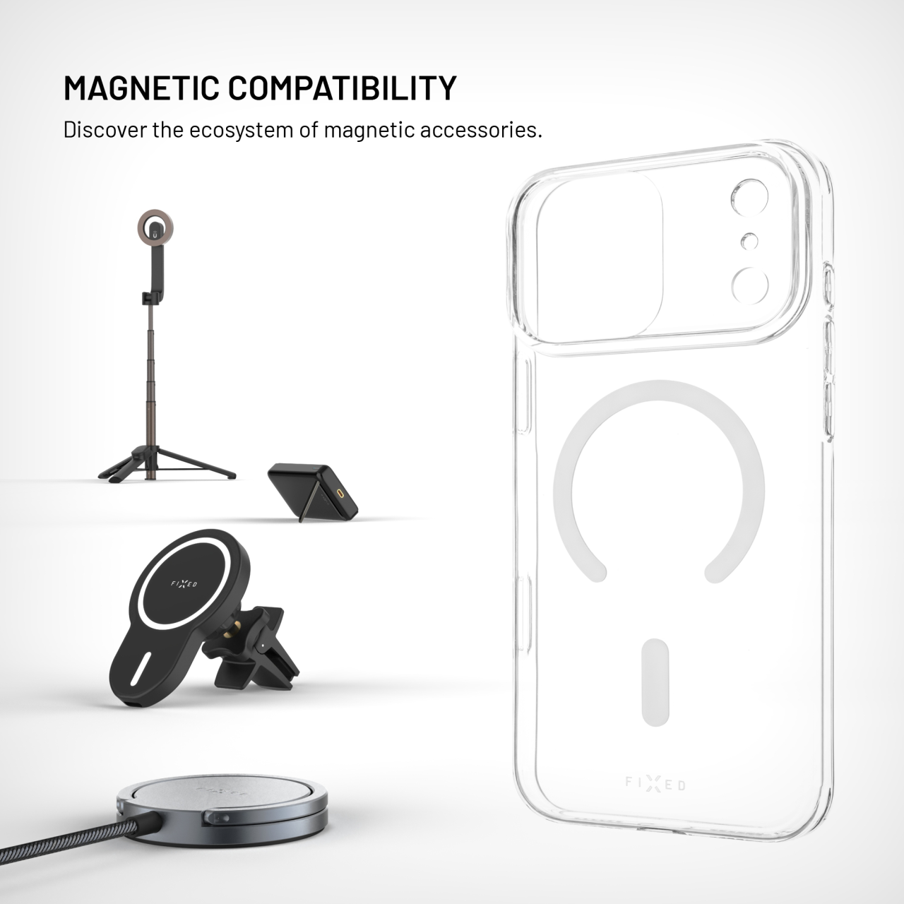 Průhledný kryt na mobil Apple iPhone 18 Pro Max/17 Pro Max - Fixed MagShell, MagSafe